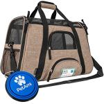 PetAmi Airline Approved Pet Carrier for Cat, Soft Sided Dog Carrier for Small Dog, Cat Travel Supply Accessories Indoor Cat, Ventilated Carrying Bag Medium Large Kitten Puppy, Small Heather Taupe