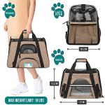 PetAmi Airline Approved Pet Carrier for Cat, Soft Sided Dog Carrier for Small Dog, Cat Travel Supply Accessories Indoor Cat, Ventilated Carrying Bag Medium Large Kitten Puppy, Small Heather Taupe