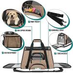 PetAmi Airline Approved Pet Carrier for Cat, Soft Sided Dog Carrier for Small Dog, Cat Travel Supply Accessories Indoor Cat, Ventilated Carrying Bag Medium Large Kitten Puppy, Small Heather Taupe