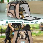 PetAmi Airline Approved Pet Carrier for Cat, Soft Sided Dog Carrier for Small Dog, Cat Travel Supply Accessories Indoor Cat, Ventilated Carrying Bag Medium Large Kitten Puppy, Small Heather Taupe