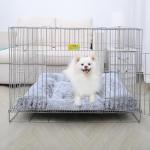 Vonabem Small Dog Bed Crate Pad 24 inch, Washable Puppy Bed, Soft Plush Pet Crate Beds, Anti-Slip Cat Bed, Dog Mats for Sleeping, Kennel Pad Grey