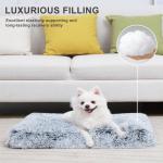 Vonabem Small Dog Bed Crate Pad 24 inch, Washable Puppy Bed, Soft Plush Pet Crate Beds, Anti-Slip Cat Bed, Dog Mats for Sleeping, Kennel Pad Grey