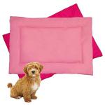 Downtown Pet Supply Dog Crate Pad, 20" x 15" - Waterproof, Ripstop Nylon Dog Crate Mat Chew Proof and Machine Washable - Dark and Light Pink - XS