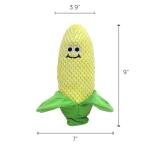 CT SUN Plush Corn & Broccoli Dog Toy Set – Squeaky Plush Teeth-Cleaning Toys with Realistic Texture, Cute Interactive Tug Toys for Dogs