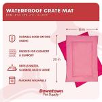 Downtown Pet Supply Dog Crate Pad, 20" x 15" - Waterproof, Ripstop Nylon Dog Crate Mat Chew Proof and Machine Washable - Dark and Light Pink - XS