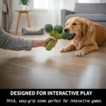 CT SUN Plush Corn & Broccoli Dog Toy Set – Squeaky Plush Teeth-Cleaning Toys with Realistic Texture, Cute Interactive Tug Toys for Dogs