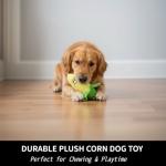 CT SUN Plush Corn & Broccoli Dog Toy Set – Squeaky Plush Teeth-Cleaning Toys with Realistic Texture, Cute Interactive Tug Toys for Dogs