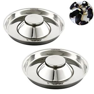 YUDANSI Stainless Steel Puppy Weaning Bowls,Cat Bowls for Food Water,Multiple Puppies Feeder Whelping Dishes,Litter Feeding Station Pans for Small Dogs Cats Eating at Same Time-Small Medium Large Size