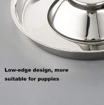 YUDANSI Stainless Steel Puppy Weaning Bowls,Cat Bowls for Food Water,Multiple Puppies Feeder Whelping Dishes,Litter Feeding Station Pans for Small Dogs Cats Eating at Same Time-Small Medium Large Size