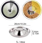 YUDANSI Stainless Steel Puppy Weaning Bowls,Cat Bowls for Food Water,Multiple Puppies Feeder Whelping Dishes,Litter Feeding Station Pans for Small Dogs Cats Eating at Same Time-Small Medium Large Size