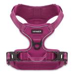 Voyager Dog Harness Dual Leash Attachment No-Pull Control Adjustable Soft but Strong Pet Harness for Medium and Large Dogs with 3M Reflective Technology, Fuchsia Nylon, XS (Chest: 13-16")