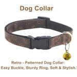 FVQFVQ Dog Collar Harness and Leash-Adjustable and No Pull pet Harness for Dogs with Plastic Buckle, Stylish Pattern for Small Medium or Large Boy and Girl Dog