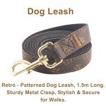 FVQFVQ Dog Collar Harness and Leash-Adjustable and No Pull pet Harness for Dogs with Plastic Buckle, Stylish Pattern for Small Medium or Large Boy and Girl Dog