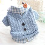 Dog Princess Sweater for Small Dogs Thick Shirt Plaid Clothes Costume Pet Girl Cute Coat Outfits Fall Costumes Winter Dog Sweaters (XS,Pink)