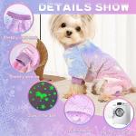 Dog Sweaters for Small Dogs Winter Pet Clothes Puppy Clothes Boy Girl Fleece Dog Pajamas Jumpsuits Doggie Outfits for Chihuahua Yorkie Cat Apparel (Star Pink, XXX-Small)