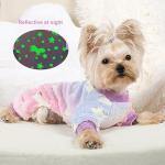 Dog Sweaters for Small Dogs Winter Pet Clothes Puppy Clothes Boy Girl Fleece Dog Pajamas Jumpsuits Doggie Outfits for Chihuahua Yorkie Cat Apparel (Star Pink, XXX-Small)