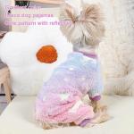 Dog Sweaters for Small Dogs Winter Pet Clothes Puppy Clothes Boy Girl Fleece Dog Pajamas Jumpsuits Doggie Outfits for Chihuahua Yorkie Cat Apparel (Star Pink, XXX-Small)