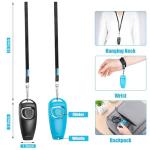 EOEDEPAZ 2-in-1 Dog Training Clicker Whistle for Training and Recall, Pet Training Accessories for Puppy, Cats, Horses & Small Animals - 2 Pack with Lanyard, Reward and Train Your Pets Efficiently