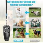 EOEDEPAZ 2-in-1 Dog Training Clicker Whistle for Training and Recall, Pet Training Accessories for Puppy, Cats, Horses & Small Animals - 2 Pack with Lanyard, Reward and Train Your Pets Efficiently