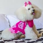 CuteBone Dog Sweater for Medium Large Dogs Pink Pig Knit Puppy Sweater Turtleneck Pet Winter Clothes Cat Apparel with Leash Hole