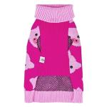 CuteBone Dog Sweater for Medium Large Dogs Pink Pig Knit Puppy Sweater Turtleneck Pet Winter Clothes Cat Apparel with Leash Hole