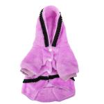 Winter Dog Dress for Small Dogs Girl Puppy Sweater Dog Sweaters Fleece Warm Puppy Dresses with Leash Hole Cute Pink Clothes Bowtie Chihuahua Sweaters Pet Doggie Oufit (Purple, Small)