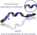 NISIYE Cute Plaid Dog Collar Harness and Leash with Safety Buckle - Adjustable and No Pull Comfortable Dog Collars for Small Puppy, Stylish Durable Gift for Boy Girl Pets