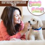 Hicarer 30 Pcs Stainless Steel Blank Pet ID Tags Personalized Dog Name Tag with Hollow Design Engraved on Both Sides Dog Cat Collar Name Accessories Regular Size DIY(Bone Shape)