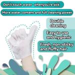 LEOARWE Pet Wipes 3-in-1 Kit for Dogs & Cats - Pet Cleaning Gloves, Ear Cleaner Finger Wipes & Body Wipes, Hypoallergenic Thickened Formula, Deodorizing & Rinse-Free for Grooming Travel