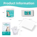 LEOARWE Pet Wipes 3-in-1 Kit for Dogs & Cats - Pet Cleaning Gloves, Ear Cleaner Finger Wipes & Body Wipes, Hypoallergenic Thickened Formula, Deodorizing & Rinse-Free for Grooming Travel
