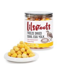 LILSNOOTS Freeze Dried Quail Egg Yolk 9.2oz Single Ingredient Pet Treats for Dogs, Cats, Healthy Freeze-Dried Pet Food Grain&Gluten&Rawhide Free No Additives Training Treats