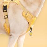 Pawaii Silent Silicone Dog ID Tag, Modifiable Pet Online Profile and Emergency Contacts, Scan QR for Instant Location Alerts, 1 Pack (Yellow)