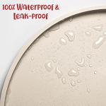 DogBuddy Dog Food Mat - Waterproof Dog Bowl Mat, Silicone Pet Mat for Food and Water Bowls, Nonslip Pet Feeding Mat with Edges, Dogs Food Mats for Floors, Puppy Supplies (Small, White Sand)