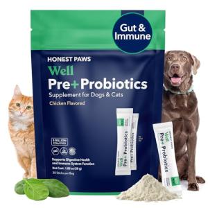 Honest Paws Dog Probiotic Powder with Prebiotics
