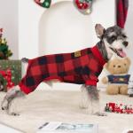 4 Pack Dog Pajamas for Small Pets – Plaid