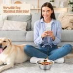 Zhehao 30 Pcs Stainless Steel Dog Bowls Bulk Metal Dog Food and Water Container Replacement Lightweight Pet Bowl for Cage Kennel and Crate(16 oz)