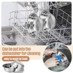 Zhehao 30 Pcs Stainless Steel Dog Bowls Bulk Metal Dog Food and Water Container Replacement Lightweight Pet Bowl for Cage Kennel and Crate(16 oz)