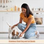 Zhehao 30 Pcs Stainless Steel Dog Bowls Bulk Metal Dog Food and Water Container Replacement Lightweight Pet Bowl for Cage Kennel and Crate(16 oz)