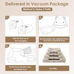 EHEYCIGA Orthopedic Dog Beds for Large Dogs, Waterproof Memory Foam Large Pet Bed with Sides, Non-Slip Bottom and Egg-Crate Foam Dog Couch Bed with Washable Removable Cover, Beige