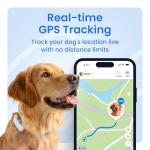 Tractive GPS Dog Tracker | Real-time Pet Location Tracker | Health & Wellness Alerts | Virtual Fence for Dogs | Dog Collar Attachment (White)