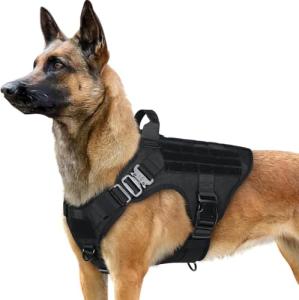 Rabbitgoo Heavy Duty Tactical Dog Harness for Large Breeds