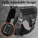 Rabbitgoo Heavy Duty Tactical Dog Harness for Large Breeds