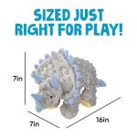 goDog Large Gray Squeaky Plush Dog Toy