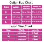 BOLDPET Dog Collar and Leash Set - Durable Polyester Material -Adjustable -Safe Metal Buckle-Cute Summer Dog Leash and Collar Set for Small, Medium and Large Dogs