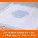 Amazon Basics Puppy Pads with Quick-Dry 5-Layer Leak-Proof Design for Potty Training, X-Large Size 28 x 34 Inch, Pack of 40, Blue & White