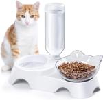 MILIFUN Double Bowls for Dogs and Cats