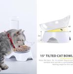 MILIFUN Double Bowls for Dogs and Cats