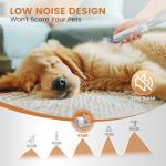 Dog Grooming Vacuum, Pet Grooming Kit, Dog Clipper Nail Trimmer Grinder, 2.5L Dust Cup 7 Grooming Tools 11000Pa Dog Vacuum for Shedding Grooming, Pet Grooming Vacuum for Dogs, Home Cleaning, PG50 Plus