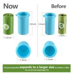 Cibaabo Dog Water Bottle with Food Container & Poop Bag Holder, Travel Water Bowl, Portable Pet Dispenser, Dog Gifts Stuff Accessories Items, Puppy Essentials for Yorkie Chihuahua Walking Hiking