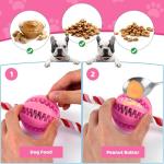 ChengFu Interactive Dog Toys, Crate Training Aids for Puppies, Reduce Stress Anxiety Peanut Butter Dog Food Treat Dispenser Toys(Pink)